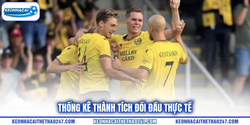 Thống kê thành tích đối đầu thực tế Thống kê thành tích đối đầu thực tế