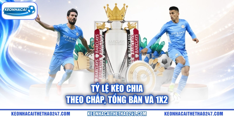 Tỷ lệ kèo chia theo chấp, tổng bàn và 1x2 Tỷ lệ kèo chia theo chấp, tổng bàn và 1x2