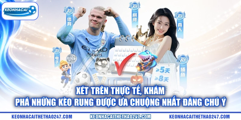 Xét trên thực tế, khám phá những kèo rung được ưa chuộng nhất đáng chú ý Xét trên thực tế, khám phá những kèo rung được ưa chuộng nhất đáng chú ý